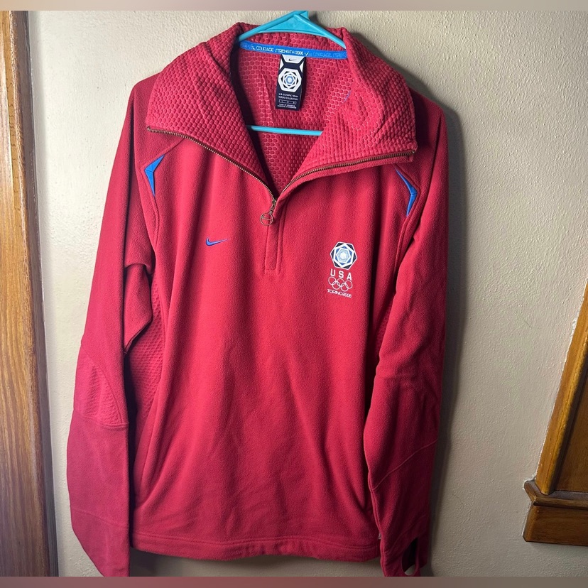 Nike Size Large Us Olympic Team Torino 2006 Nike Long Sleeve Pullover